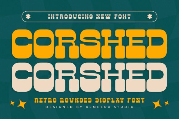 Corshed: A Friendly, Retro Display Font for Small Business Branding