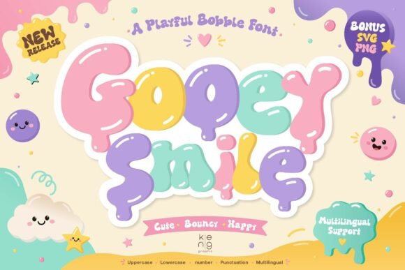 Gooey Smile: A Joyful Display Font for Digital Brands