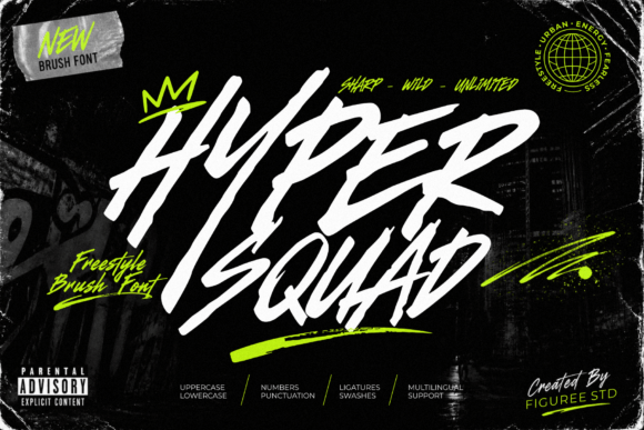 Hyper Squad: A Freestyle Brush Font for Handmade Brands