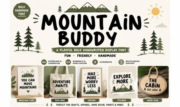 Mountain Buddy: The Display Font That Makes Brands Smile