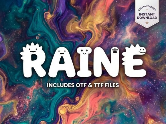 Raine: A Whimsical Display Typeface for Bloggers and Publishers