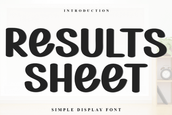 Results Sheet: A Festive Display Font for Editorial Design