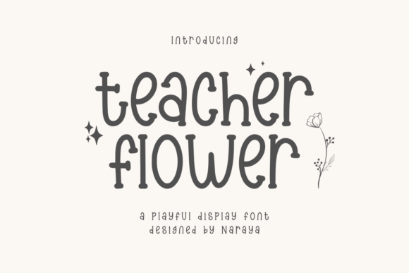 Teacher Flower Font Brings Playful Energy to Brand Design