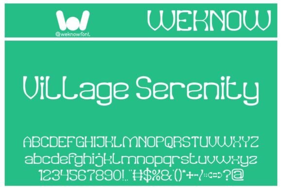 Village Serenity Font for Calm Editorial Design